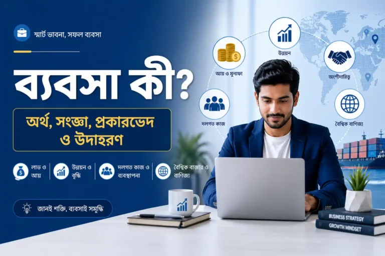 ব্যবসা কী? অর্থ, সংজ্ঞা, প্রকারভেদ ও উদাহরণ