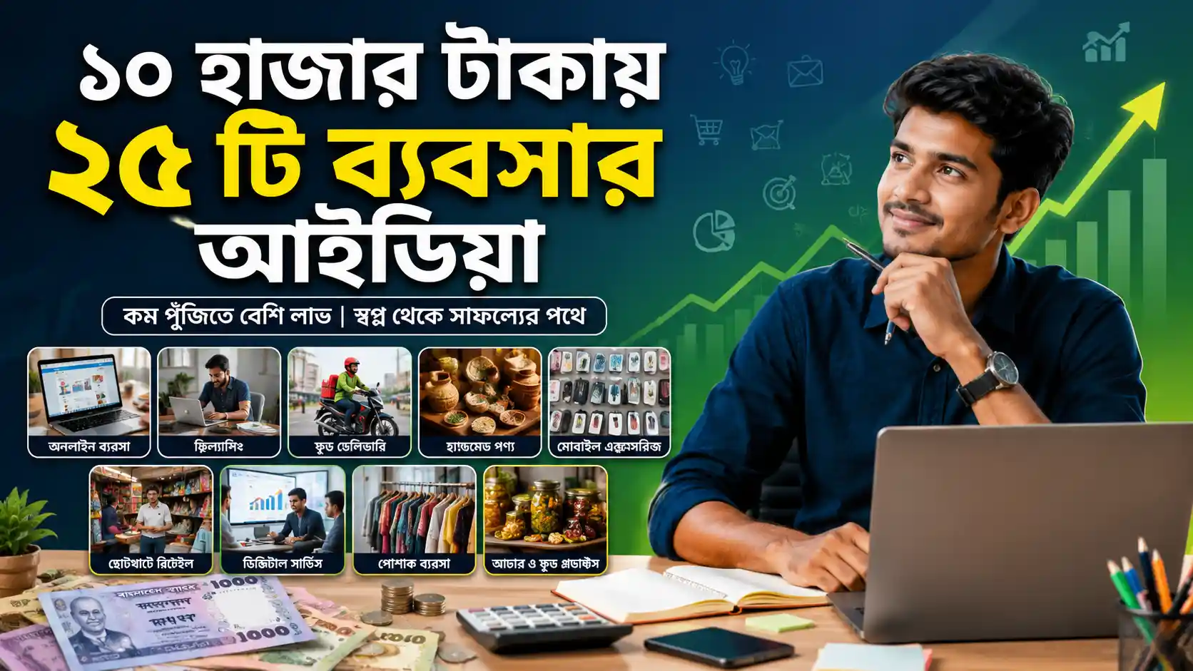 ১০ হাজার টাকায় ২৫ টি ব্যবসার আইডিয়া